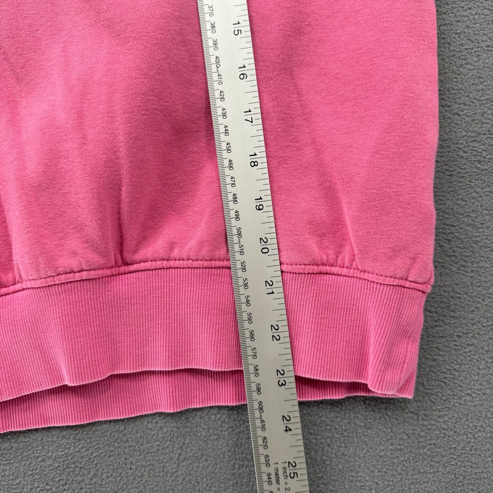 H&M Nirvana Sweatshirt Womens Size 12/14 Pink Crewneck Band Pullover Boxy - Picture 11 of 13